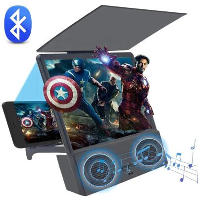 China 3D Amplifier 3D Mobile Phone Screen Magnifier With 12 Speakers Cell Phone Projector Anti-blue Light Amplifier With Foldable Stand Holder for sale