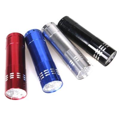 China Super Bright Emergency 9 LED Mini Aluminum Flashlight With Lanyard for sale