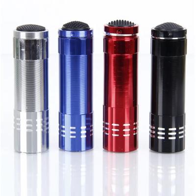 China 9 LED Mini Flashlight Small Torch Pocket Camping Powerful Portable Super Light Lamp for sale