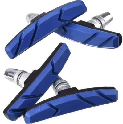 China Rubber+Metal Bike Brake Pads Set, Road Mountain Bicycle V-brake Blocks Shoes, No Noise No Skid, 70mm, For Front And Rear Wheel for sale