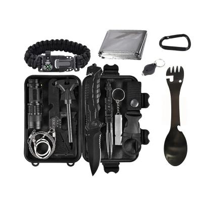 China Outdoor Camping Hike Travel 15 in 1 Outdoor Emergency Survive Camping Gear Survival Gear Kit High Quality for sale