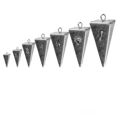 China Durable Wholesale Bullet Sinkers Lead Round Pyramid Shape Bank Sinkers Weights For Lead Fishing Sinkers for sale