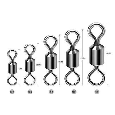 China Outdoor Activities Fishing Lure 20pcs Bait Ring Connector High-Speed ​​Figure-Eight Rolling Swivel Fishing Accessories for sale