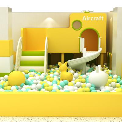 China Metal Yellow Green Blue Indoor Playground Mini Soft Play Equipment for Small Amusement or Restaurant Use for sale