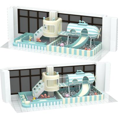 China Metal Hottest Sale Indoor Playground for Kids Daycare Submarine Shaped with Transparent Tube Slide for sale