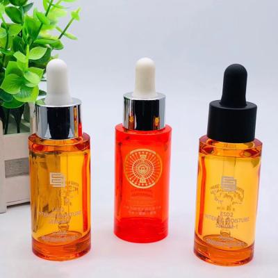 China Personal Care 30ml Orange Essence Moisturizing Repair Essential Oil Cosmetic Red Cosmetic Bottles for sale