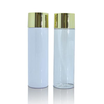 China HAPUTA Cylinder Cosmetic Makeup Remover Skin Care Toner Gel Empty Bottle 100ml 200ml PET Plastic Free Round Screw Cap for sale