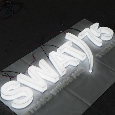 China Buildings store logo commercial advertising 3d led luminous acrylic letter lights sign for sale