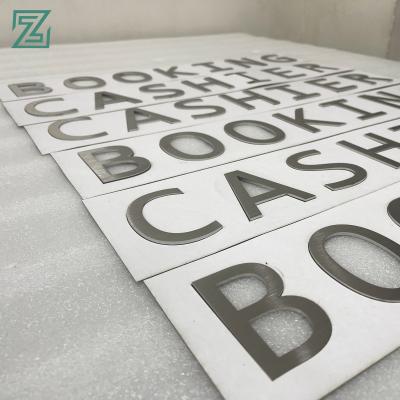 China High Quality Wall Mounted Buildings Laser Cutting Solid Stainless Steel Letter For Office for sale