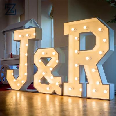 China Stores Hotel 3d Name Led Channel Letter Sign Wedding Marquee Light Outdoor Building Light Letter for sale