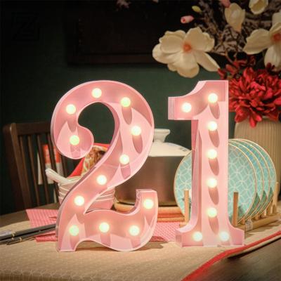 China Party Sign Happy Birthday Letter Marquee Buildings 2 Feet Numbers Large Outdoor Waterproof Standing Light Letters for sale