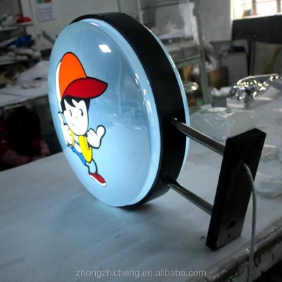 China Customize Outdoor Advertising Led Light Box Display Round Advertising Vacuum Forming Lightbox for sale