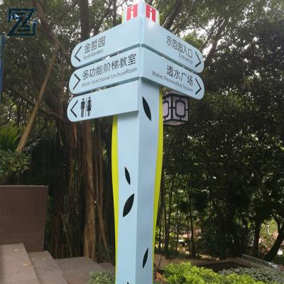 China Aluminum Road Pylon Height Quality Pylon Sign Wayfinding Sign Building Name Signage for sale