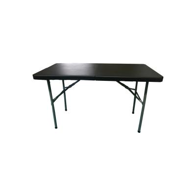 China Black Portable HDPE Camping Advertising Folding Table Modern Table New Design for sale