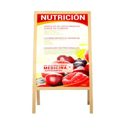 China Single Sided Lightweight Shop /supermarket Advertising Posters One Frame Wood Stand Up Rectangle / Customized for sale