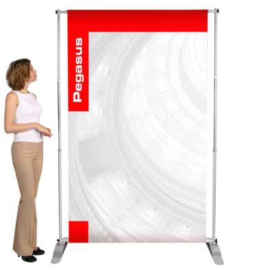 China Assemble Double Size Large Size Adjustable Fabric Backdrop Stand Wall Advertising Display Stage for sale