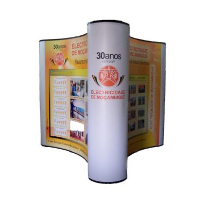 China Easy Assemble Install Curved Three Sided Trade Show Pop Stand Exhibit Backdrop for sale