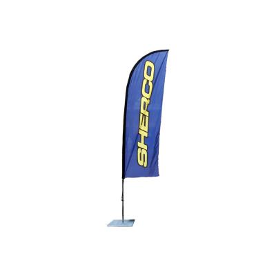 China Customer Customized Design Exhibition Beach Banner Flag Knife Promotional Flag for sale