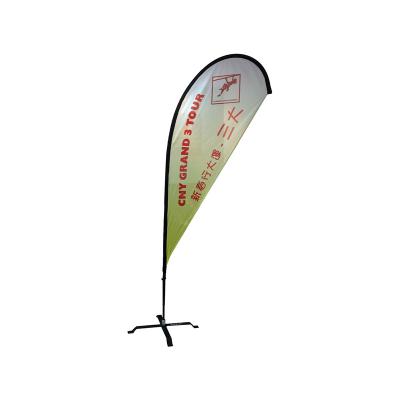 China Outdoor Advertising Display Advertising Customize Printing Logo Feather Flags Banner Promotion Polyester Teardrop Beach Flag for sale