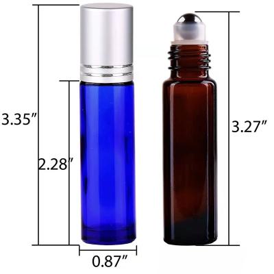 China 3ml 5ml 8ml 10ml Cosmetic Perfume Roller Glass Bottle Essential Oil Roll On Bottle for sale