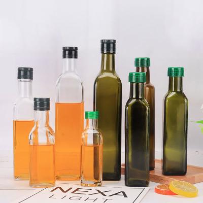 China Wholesale Empty Green Stocked 750ml 500ml 250ml Glass Salad Dressing Bottle for sale