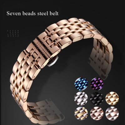 China The Stainless Steel Stainless Steel Watch Strap 10MM 14MM 16MM 18MM 20MM 22MM 24MM Watch Band Rose Gold Watch Strap Accessories for sale