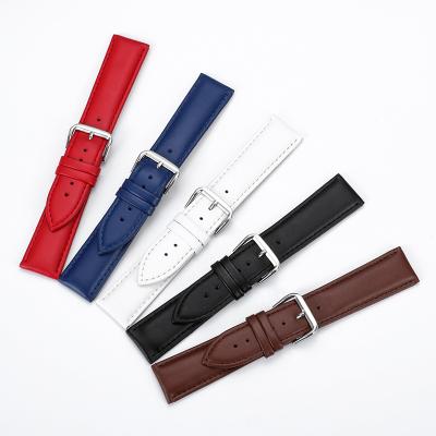 China Genuine Leather Strap Watch Band 12 14 16 18 20 22 24mm Black Brown Men Watch Accessories High Quality for sale