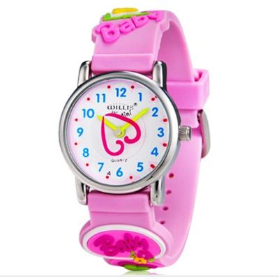 China New Water Resistant Student Watch Cute Cartoon Watch PVC Strap Waterproof Children's Quartz Watch for sale