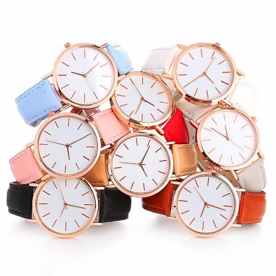 China Fashion\luxury fashion wrist watch for women simple leather strap ladies watch china cheap ladies watch wholesale for sale