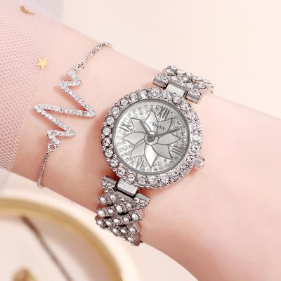 China Luxury Popular Female Clock Full Diamond Watches Fashion Small Dial Women Watch For Gift Light Luxury Ladies Watch No Bracelet for sale