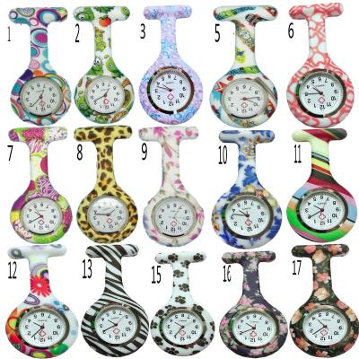 China Stainless Steel Color Round Nurse Watch Pocket Watch And Material Type Nurse Watches Quartz Movement Silicone Rubber for sale