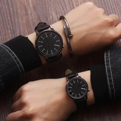 China LSVTR Unisex Couple Watches 2019 High Quality New Fashion Leather Lover's Watches Gifts For Women Men Pareja Pair Watches Custom Logo for sale