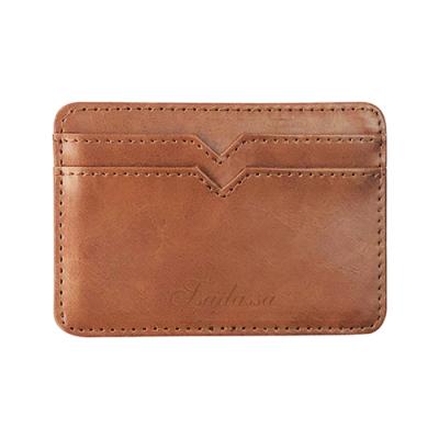 China MAGIC WALLET Korean Style PU Wallet Money Clip Leather Magic Credit Card Holder for sale