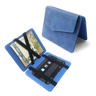 China Magic Wallet Korean Style PU Wallet Money Clip Credit Card Leather Magic Holder for sale