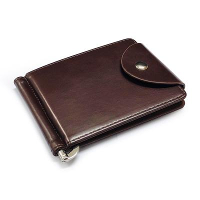 China Money Clip Credit Card Holder Korean Style PU Wallet Money Clip Leather Credit Card Holder for sale