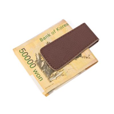 China Mini PU Magnet Small PU Wallet Magnet Leather Money Clip for sale