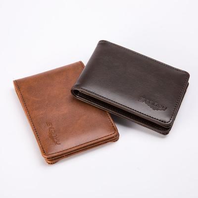 China Vintage Ultra-thin Men's No Money Bag Card Holder Slim Wallet WT40 for sale