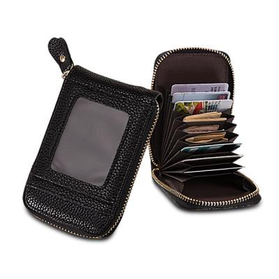 China Lady Wholesale Women Genuine Leather Coin Holder Zipper Men's Wallet Clip Key Chain Case for sale