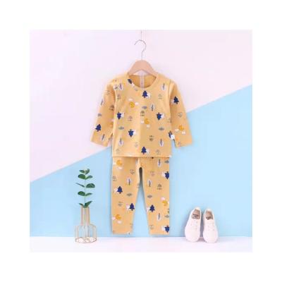 China Cotton Factory Direct Cartoon Printer Sleepwear Animal Kids Long Sleeved Pajamas for sale