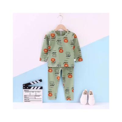 China Wholesale High Quality Light Weight Premium Kids Sleepwear Cartoon Pattern Long Cotton Sleeved Pajamas for sale