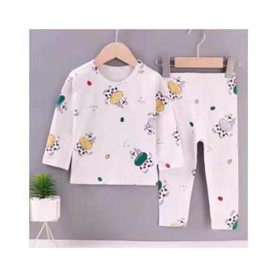 China Supplier Autumn New Cartoon Girls Children's Custom Sleeved Pajamas Set Cotton Manufacturer Sleepwear Long for sale