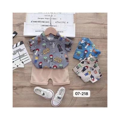 China Supplier Summer Kids casual cotton manufacturer fashion casual personality two pieces of short sleeve for sale