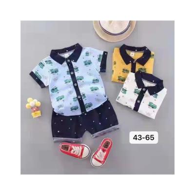 China Professional Fashion Manufacturer Set Clothes Cute Boys Cartoon Summer Children Casual Fashion Two Pieces Short Sleeves for sale