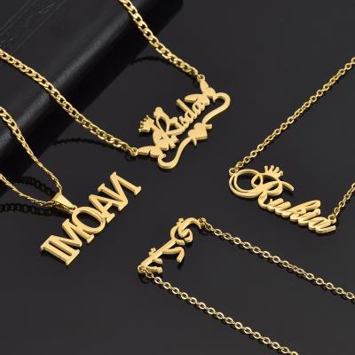 China Other Stainless Steel Customized Name Necklaces for Women Personalized Necklace Stethoscope Letter Heart Butterfly Pendant Jewelry for sale