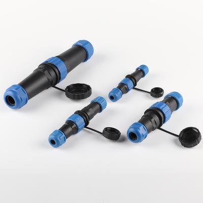 China Waterproof IP67 Power Cable Plug Rear Nut Straight Mating Connector for sale