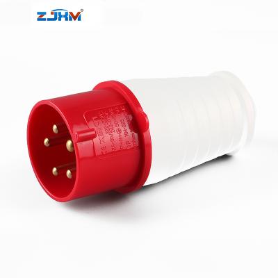 China ZJXM IP44 32a Plug And Socket Industrial Plug And Socket Industrial Male / Sockets Industry Nylon Red 025 Female for sale