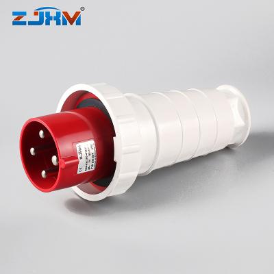 China IP67 63a Industrial Socket 3 Phase 4 Pin Waterproof Nylon Electric Power Plugs 380v Industry Socket 034 for sale