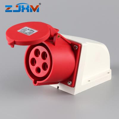 China XM-125K Wall Mount Industrial Socket Splash Waterproof IP44 16A 32A Industrial Socket and Socket for sale