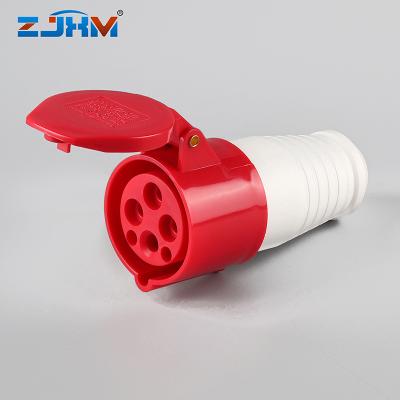 China ZJXM 16amp Industrial Plug And Socket Waterproof IP44 Single Phase Plugs Coupler Connector 380v for sale