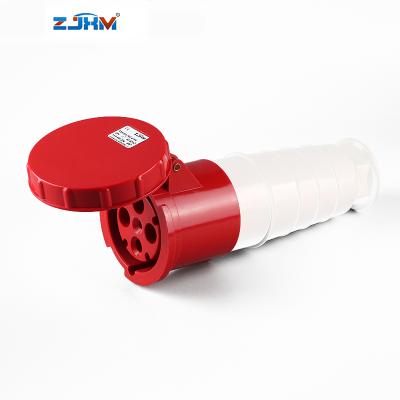 China ZJXM IP67 Industrial Waterproof Industrial Connector Coupler Socket 63amp 380V for sale